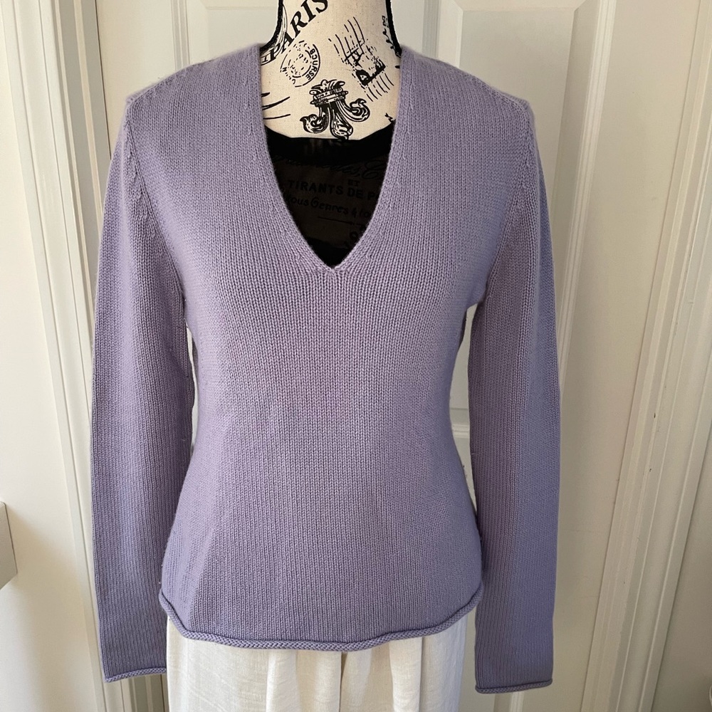 Eileen Fisher Sweater, lavender cashmere, size Small